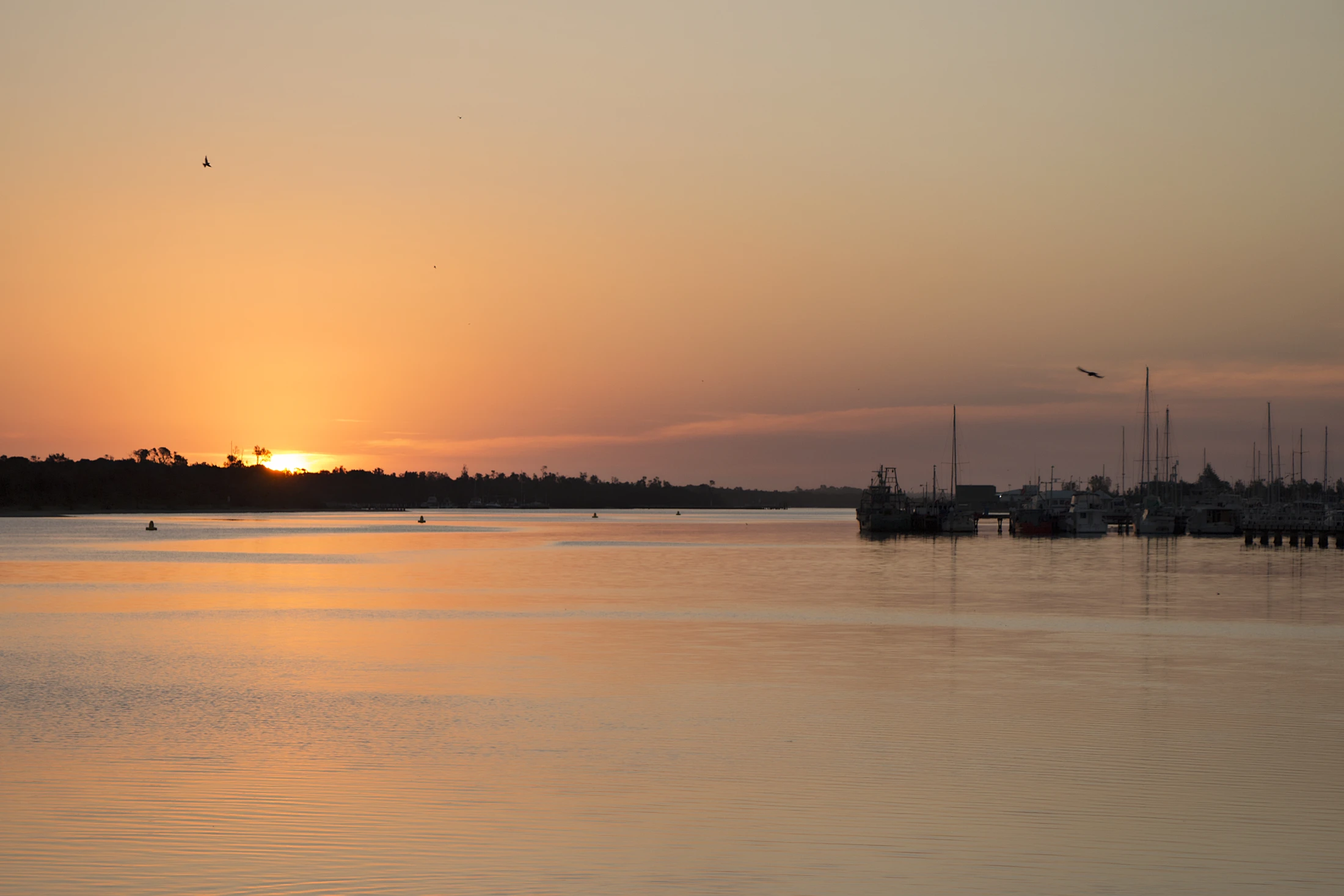 Sunset over Lakes Entrance
